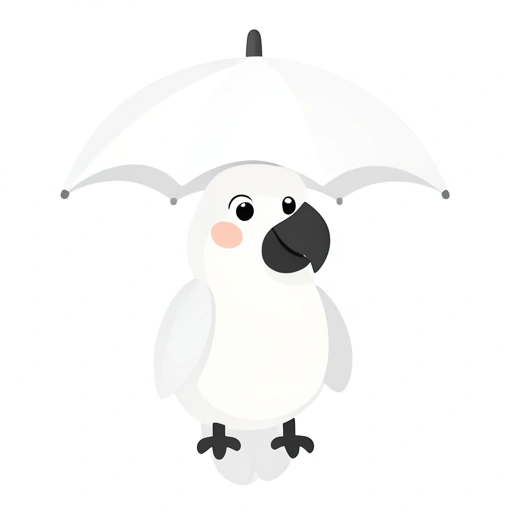 White Umbrella Cockatoo