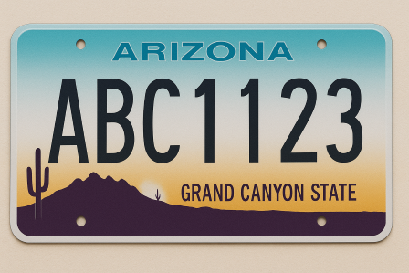 Arizona license plate