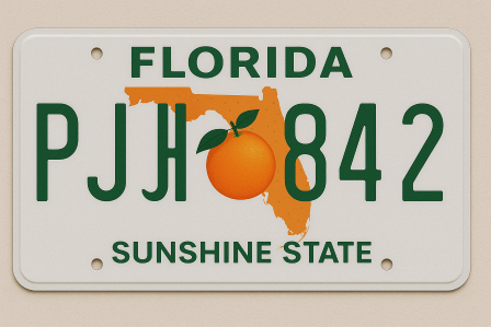 Florida license plate