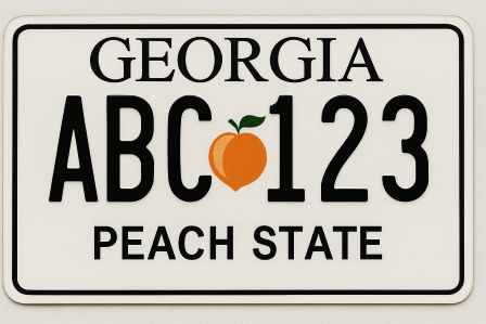 Georgia license plate