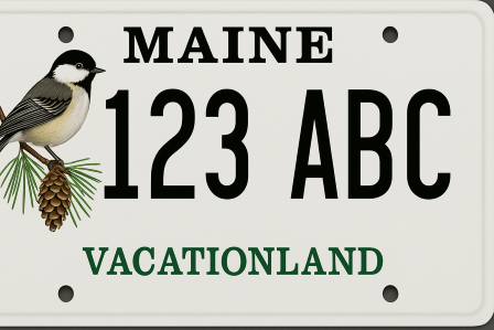 Maine license plate