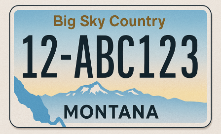 Montana license plate