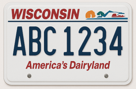 Wisconsin license plate