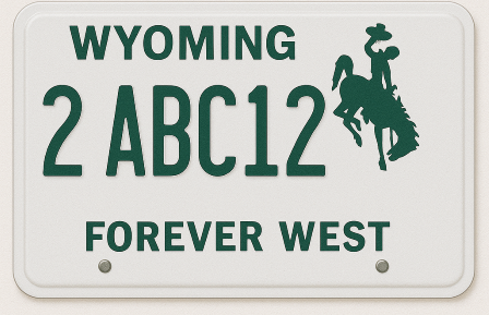 Wyoming license plate