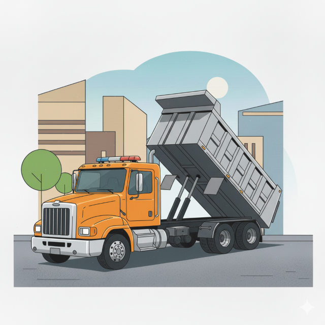 Dump truck pictogram