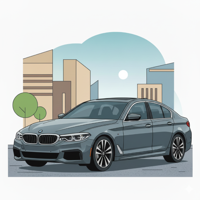 Luxury sedan pictogram